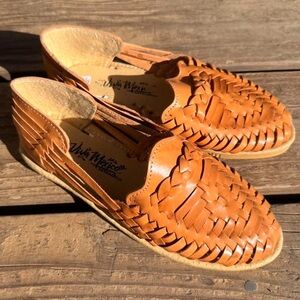 Woven Leather Huarache Sandals